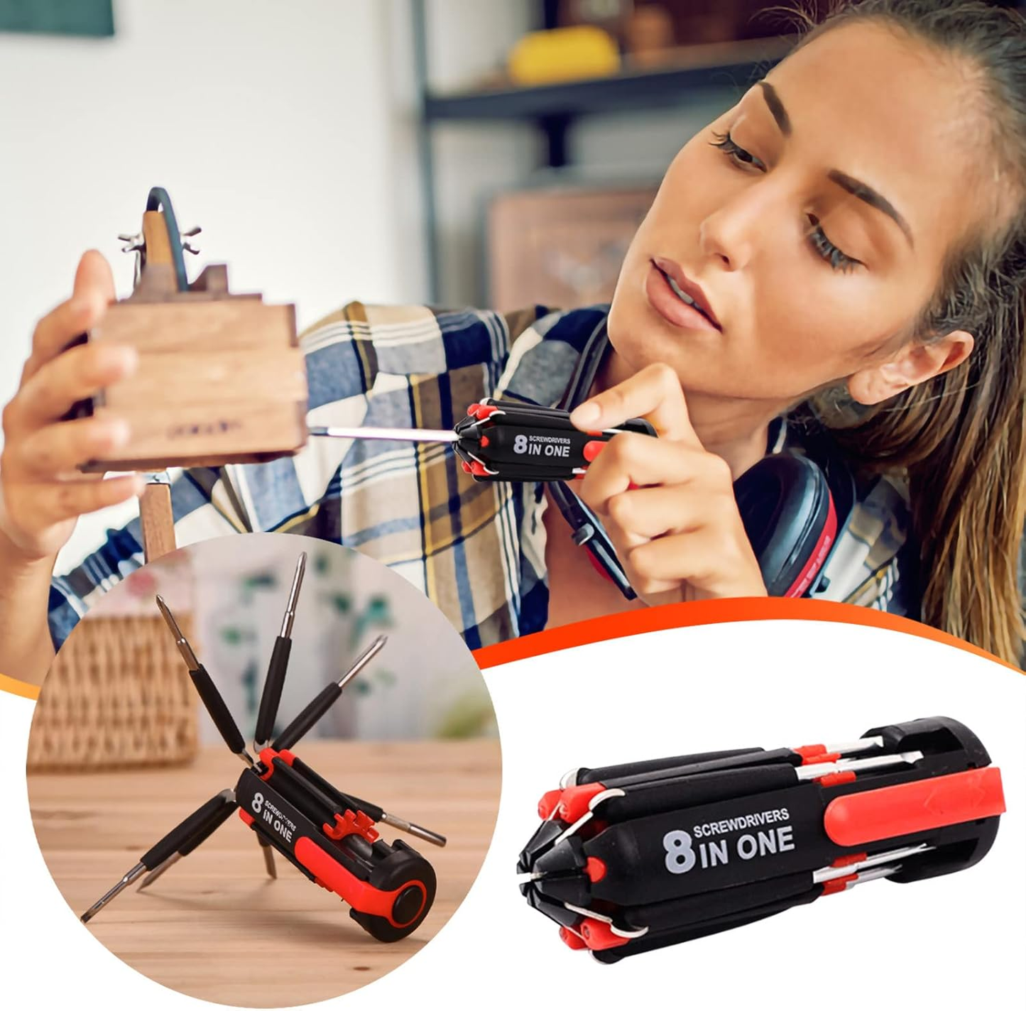 🛠️🕵️ Herramienta 8 en 1 con Linterna – ¡Siempre lista para ayudarte!🔧👨🔧