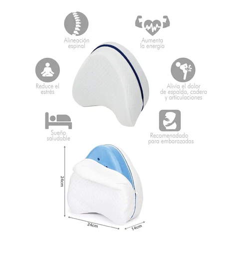 💤 🧘♀️ Relajá Tu Cuerpo y Mejora Tu Postura Mientras Dormís – Almohada Ortopédica para Piernas y Espalda🧠🌡️