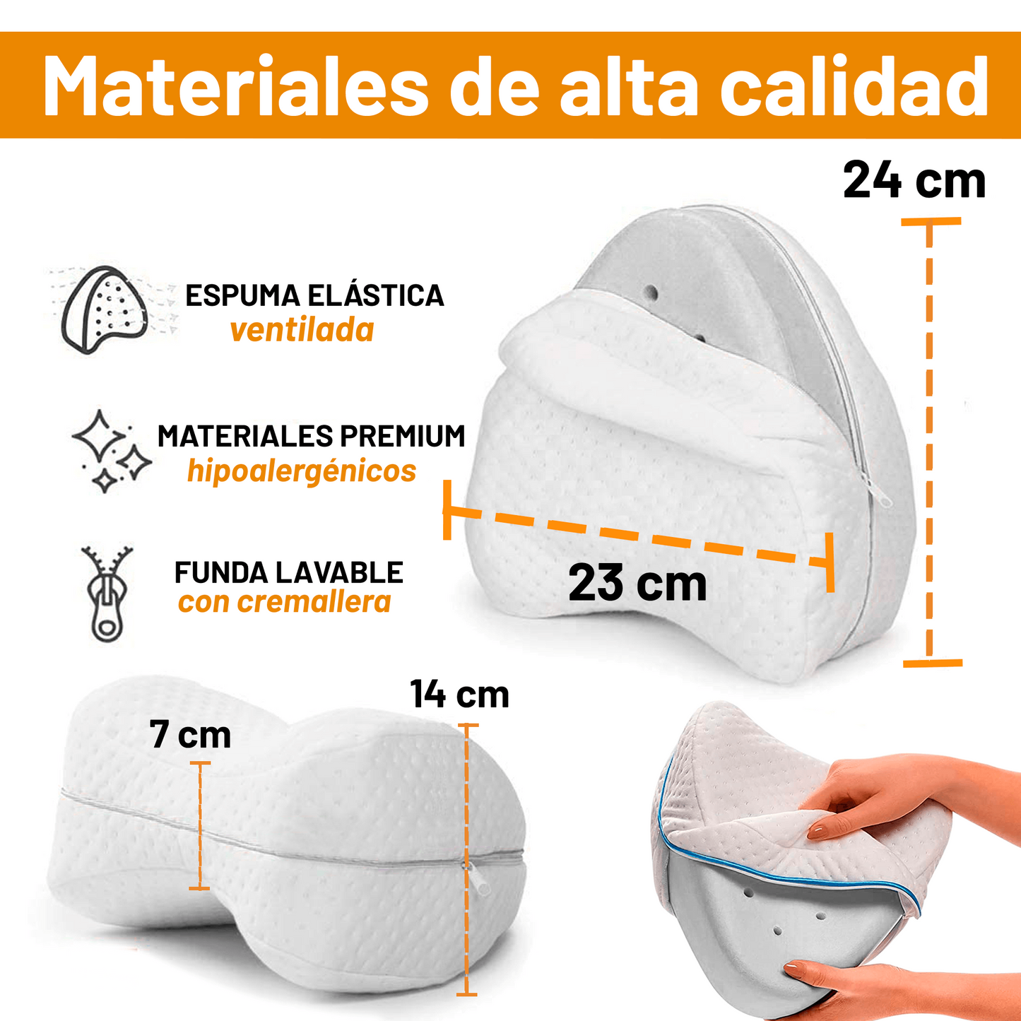 💤 🧘♀️ Relajá Tu Cuerpo y Mejora Tu Postura Mientras Dormís – Almohada Ortopédica para Piernas y Espalda🧠🌡️