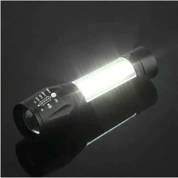 LINTERNA TACTICA DOBLE LED CON CAJA