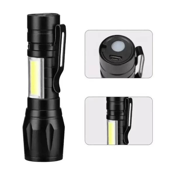 LINTERNA TACTICA DOBLE LED CON CAJA