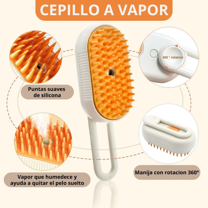 Cepillo Masajeador para Mascotas 3 en 1