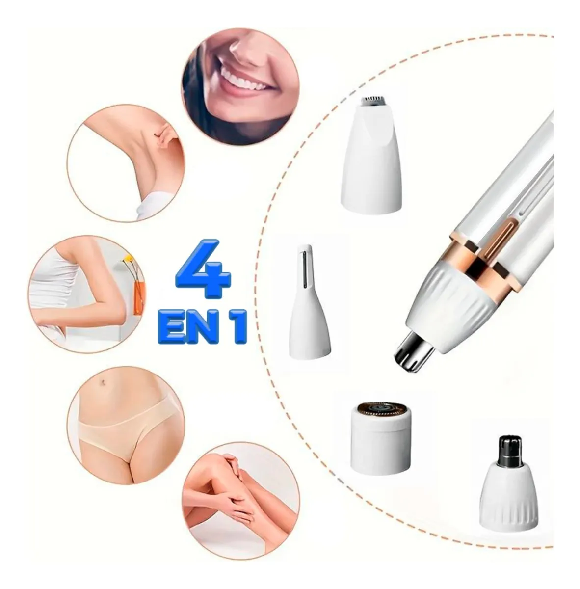 ✨ Depiladora 4 en 1 – ¡Facial, Corporal y Más! Para Ella y Él 💈