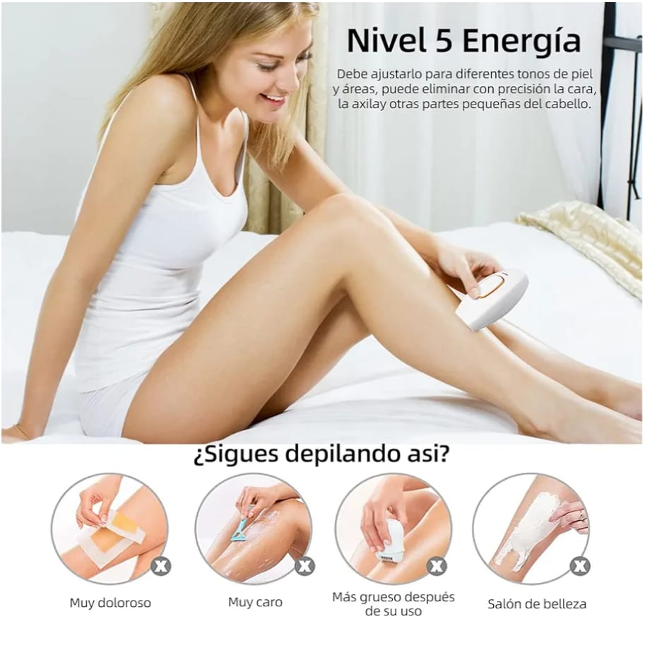 ✨🛡️ ¡Depilación sin dolor y desde casa! Depiladora Láser IPL – Tecnología profesional para una piel suave y libre de vello 💖🦵
