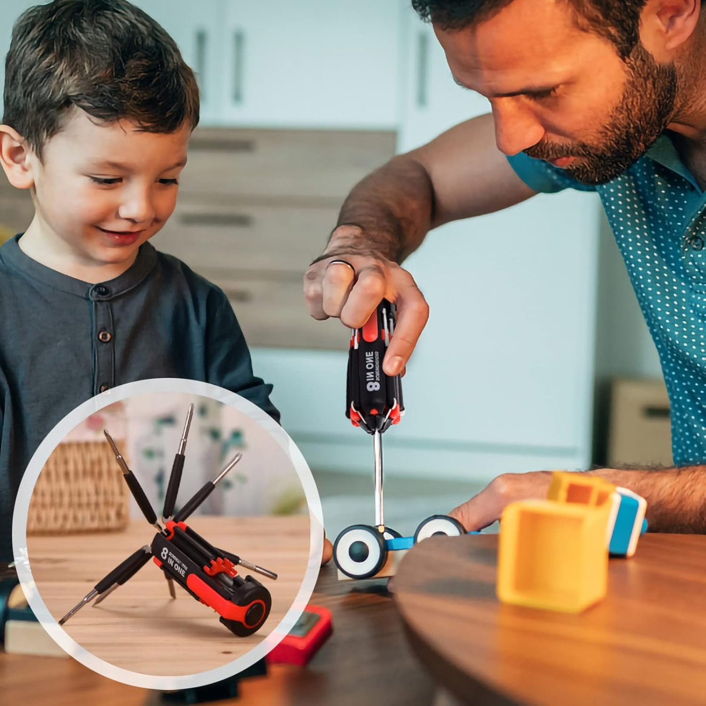 🛠️🕵️ Herramienta 8 en 1 con Linterna – ¡Siempre lista para ayudarte!🔧👨‍🔧