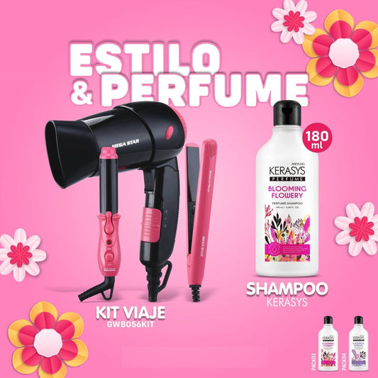 💖 Kit Belleza Total: Secador + Planchita + ¡Shampoo de REGALO!