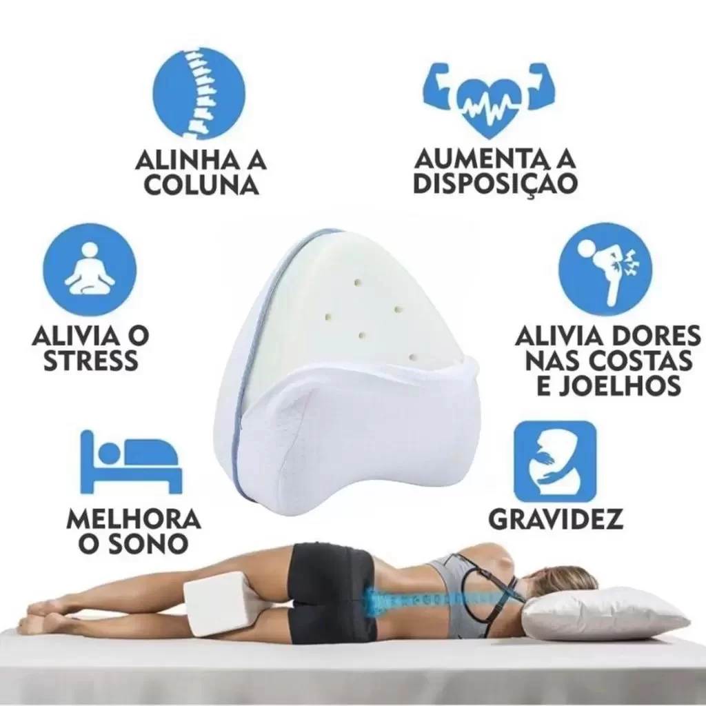 💤 🧘‍♀️ Relajá Tu Cuerpo y Mejora Tu Postura Mientras Dormís – Almohada Ortopédica para Piernas y Espalda🧠🌡️