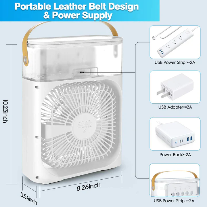 Humidificador portátil Ventilador 3 en 1