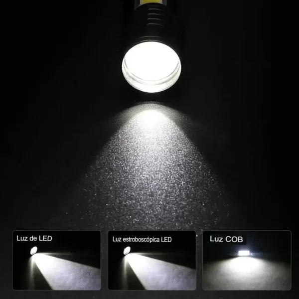 LINTERNA TACTICA DOBLE LED CON CAJA