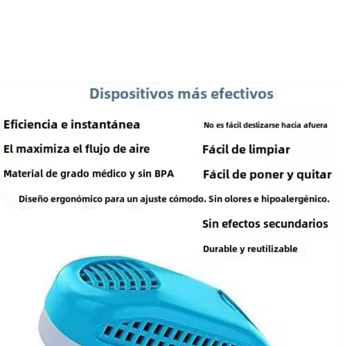 Dispositivo nasal antirronquidos
